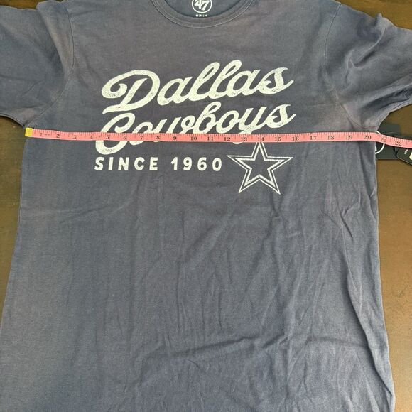 Mens 47 Brand Dallas Cowboys Crewneck Short Sleeve Tshirt Navy Medium sportswear - Picture 6 of 10